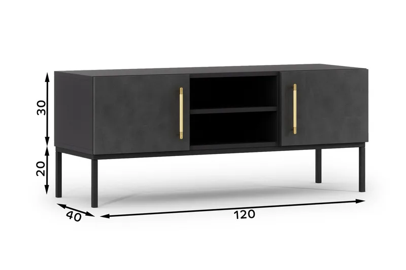 Anjal Tv-bänk 40 cm - Svart - Möbler - Tv möbel & mediamöbel - TV bänk & mediabänk