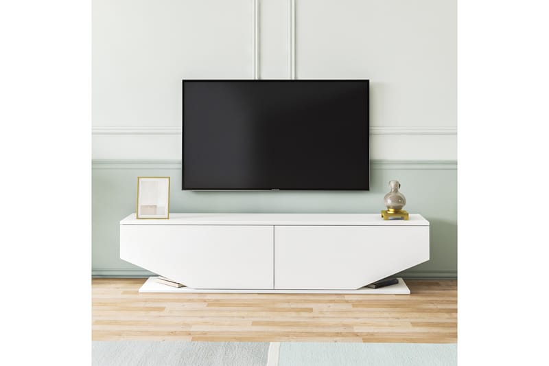 Aresine Tv-bänk 160 cm - Vit - TV bänk & mediabänk