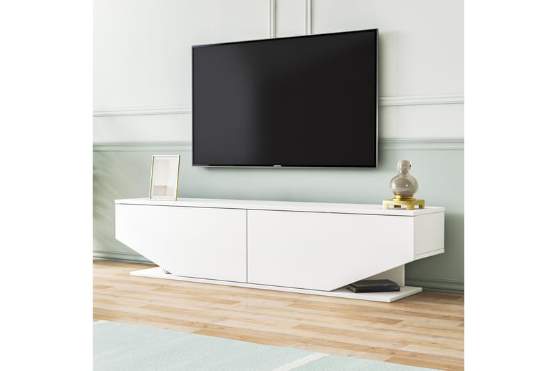 Aresine Tv-bänk 160 cm - Vit - TV bänk & mediabänk