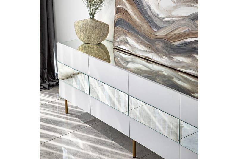 Arioch Tv-bänk 180 cm - Guld - Möbler - Tv möbel & mediamöbel - TV bänk & mediabänk