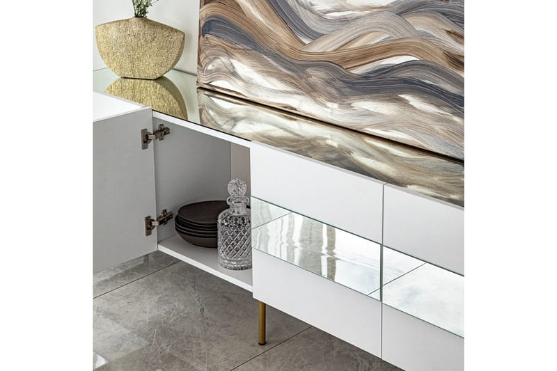 Arioch Tv-bänk 180 cm - Guld - Möbler - Tv möbel & mediamöbel - TV bänk & mediabänk