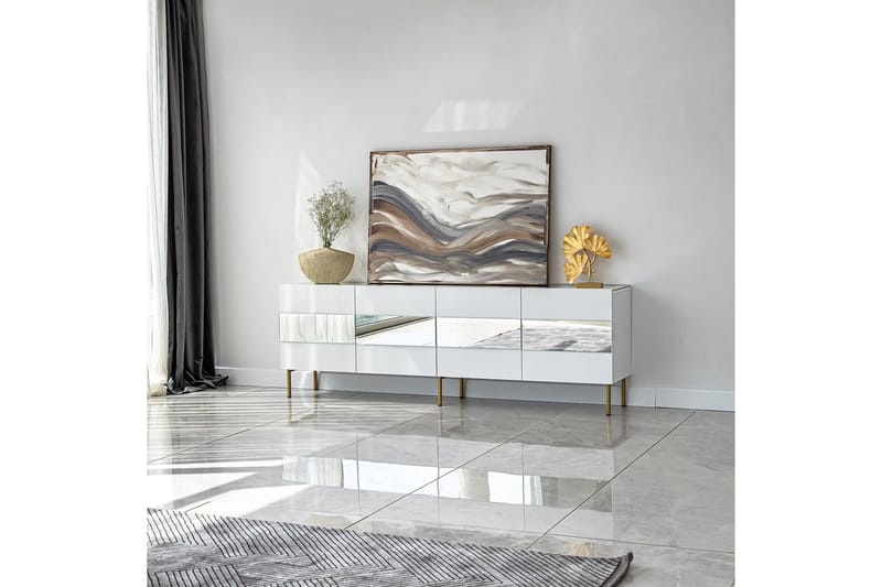 Arioch Tv-bänk 180 cm - Guld - Möbler - Tv möbel & mediamöbel - TV bänk & mediabänk