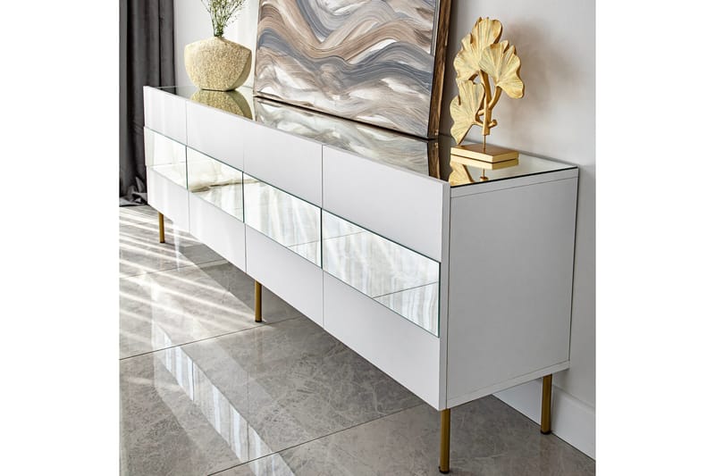 Arioch Tv-bänk 180 cm - Guld - Möbler - Tv möbel & mediamöbel - TV bänk & mediabänk