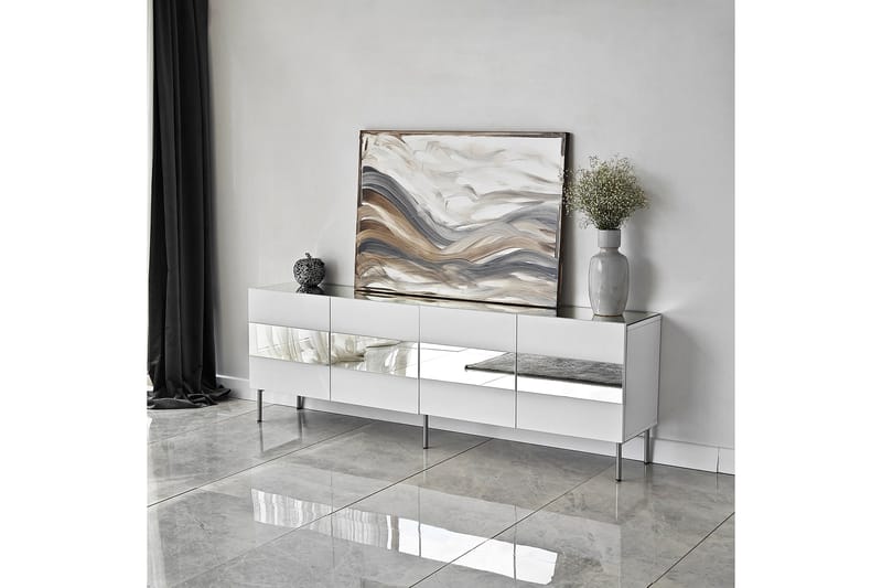 Arioch Tv-bänk 180 cm - Silver - Möbler - Tv möbel & mediamöbel - TV bänk & mediabänk