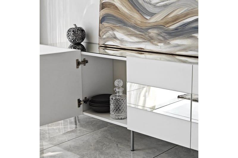 Arioch Tv-bänk 180 cm - Silver - Möbler - Tv möbel & mediamöbel - TV bänk & mediabänk