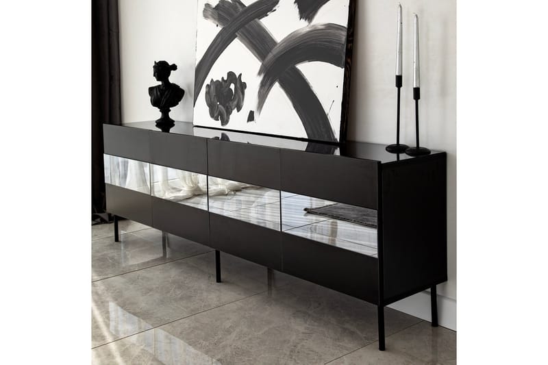 Arioch Tv-bänk 180 cm - Svart - Möbler - Tv möbel & mediamöbel - TV bänk & mediabänk