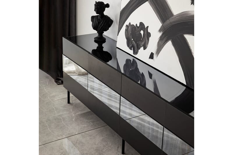 Arioch Tv-bänk 180 cm - Svart - Möbler - Tv möbel & mediamöbel - TV bänk & mediabänk