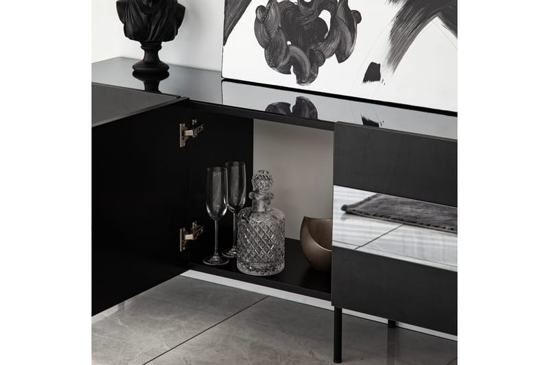 Arioch Tv-bänk 180 cm - Svart - Möbler - Tv möbel & mediamöbel - TV bänk & mediabänk