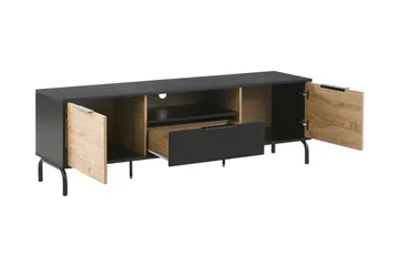 Arkley TV-bänk 160x41 cm - Svart/Ljusbrun - Möbler - Tv möbel & mediamöbel - TV bänk & mediabänk