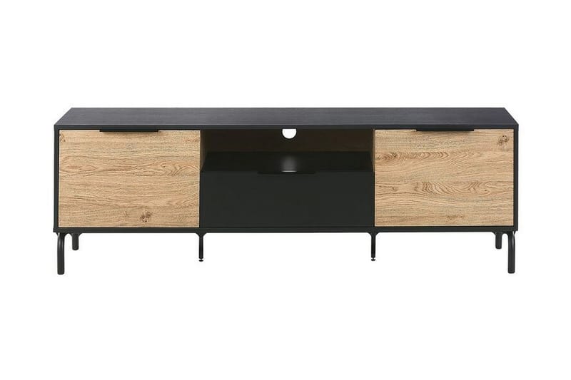 Arkley TV-bänk 160x41 cm - Svart/Ljusbrun - Möbler - Tv möbel & mediamöbel - TV bänk & mediabänk