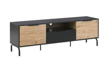 Arkley TV-bänk 160x41 cm - Svart/Ljusbrun - Möbler - Tv möbel & mediamöbel - TV bänk & mediabänk