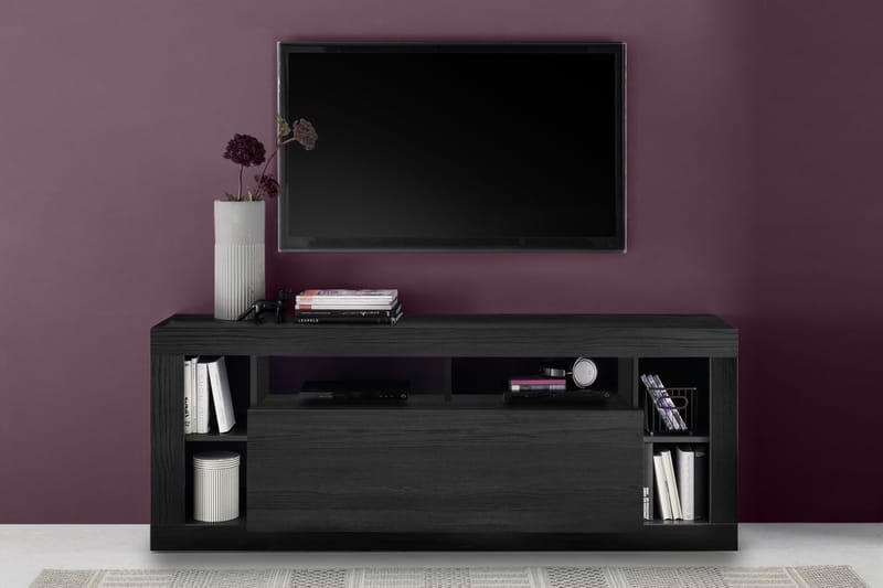 Asfordby Tv-bänk 42x172x66 cm - Svart - Möbler - Tv möbel & mediamöbel - TV bänk & mediabänk