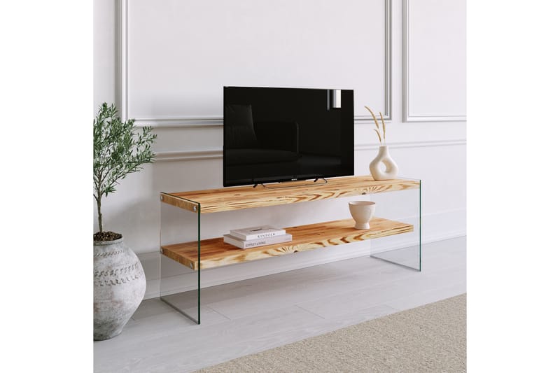 Assanisa Tv-bänk 120 cm - Natur/Svart - TV bänk & mediabänk