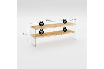Assanisa Tv-bänk 120 cm - Natur/Svart - Möbler - Tv möbel & mediamöbel - TV bänk & mediabänk