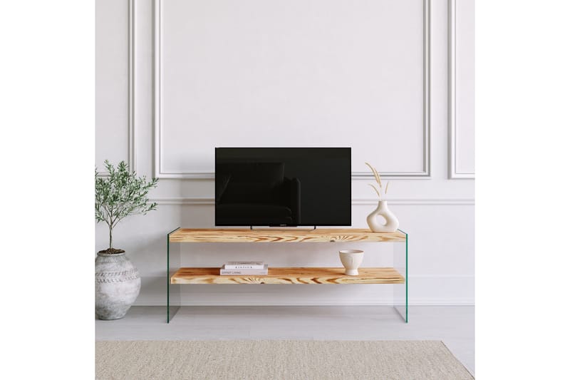Assanisa Tv-bänk 120 cm - Natur/Svart - Möbler - Tv möbel & mediamöbel - TV bänk & mediabänk