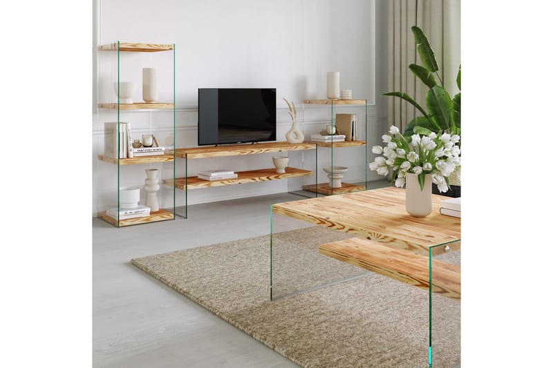 Assanisa Tv-bänk 120 cm - Natur/Svart - Möbler - Tv möbel & mediamöbel - TV bänk & mediabänk