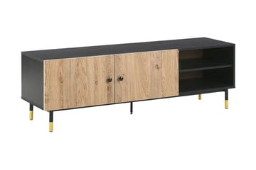 Assaria TV-bänk 150x40 cm - Svart/Ljust Trä - Möbler - Tv möbel & mediamöbel - TV bänk & mediabänk