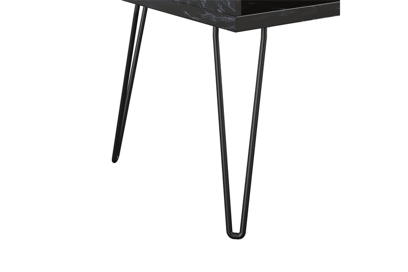 Athena Tv-bänk 107x50 cm Svart/Marmormönster - Novogratz - Möbler - Tv möbel & mediamöbel - TV bänk & mediabänk