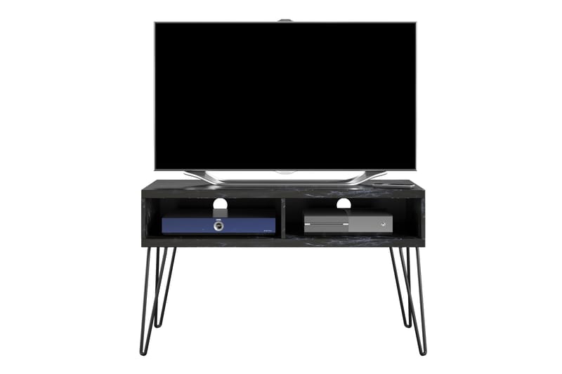 Athena Tv-bänk 107x50 cm Svart/Marmormönster - Novogratz - Möbler - Tv möbel & mediamöbel - TV bänk & mediabänk
