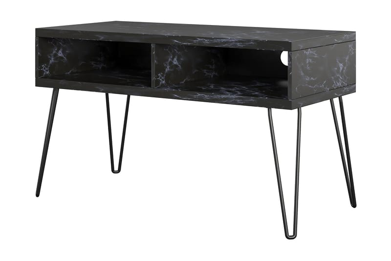 Athena Tv-bänk 107x50 cm Svart/Marmormönster - Novogratz - Möbler - Tv möbel & mediamöbel - TV bänk & mediabänk