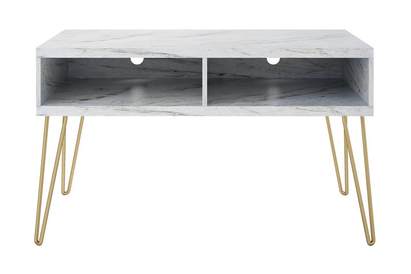 Athena Tv-bänk 107x50 cm Vit/Marmormönster - Novogratz - Möbler - Tv möbel & mediamöbel - TV bänk & mediabänk