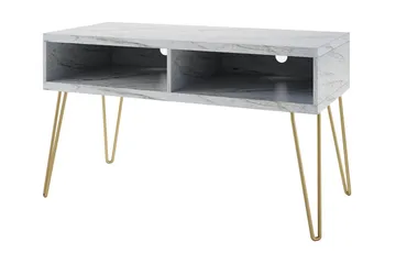 Athena Tv-bänk 107x50 cm Vit/Marmormönster - Novogratz - Möbler - Tv möbel & mediamöbel - TV bänk & mediab änk