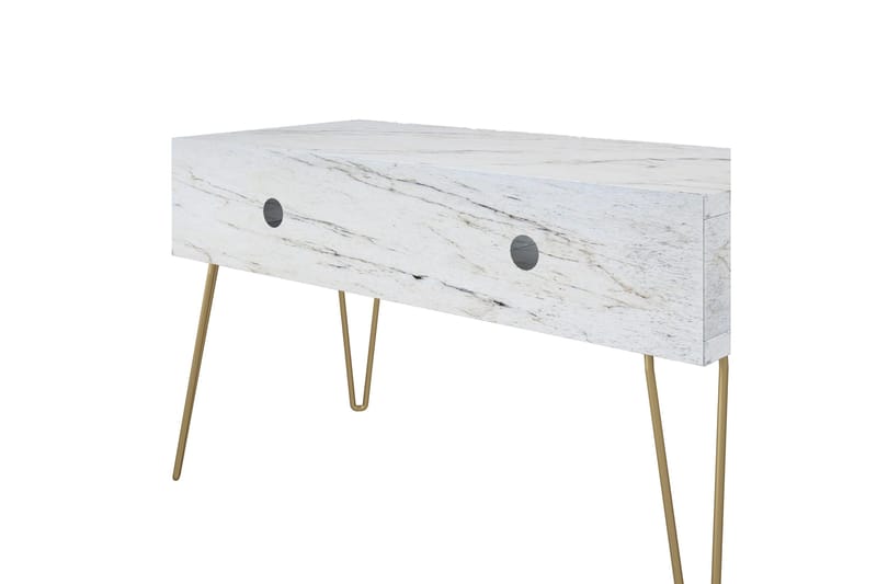 Athena Tv-bänk 107x50 cm Vit/Marmormönster - Novogratz - Möbler - Tv möbel & mediamöbel - TV bänk & mediabänk