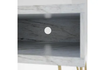 Athena Tv-bänk 107x50 cm Vit/Marmormönster - Novogratz - Möbler - Tv möbel & mediamöbel - TV bänk & mediabänk