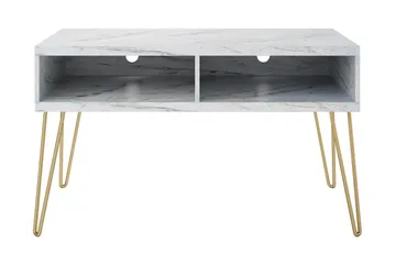 Athena Tv-bänk 107x50 cm Vit/Marmormönster - Novogratz - Möbler - Tv möbel & mediamöbel - TV bänk & mediabänk