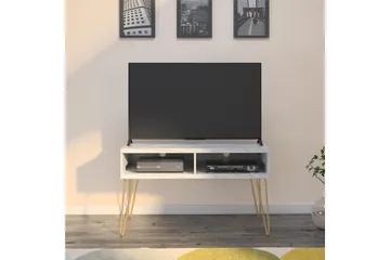 Athena Tv-bänk 107x50 cm Vit/Marmormönster - Novogratz - Möbler - Tv möbel & mediamöbel - TV bänk & mediabänk