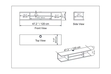 Avvakko TV-bänk 135 cm - Brun - Möbler - Tv möbel & mediamöbel - TV bänk & mediabänk