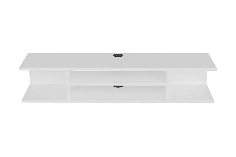 Avvakko Väggmonterad TV-bänk 135 cm med Förvaring i Målat Trä - Vit - Möbler - Tv möbel & mediamöbel - TV bänk & mediabänk