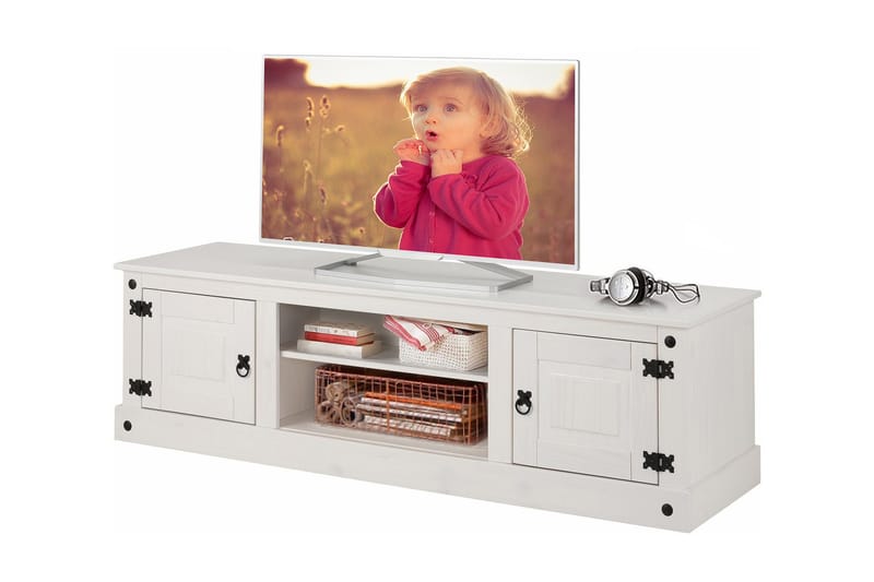 Ayala TV-bänk 160 cm - Vit - Möbler - Tv möbel & mediamöbel - TV bänk & mediabänk