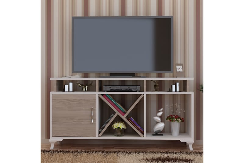 Ayaze Tv-bänk 120 cm - Vit - Möbler - Tv möbel & mediamöbel - TV bänk & mediabänk