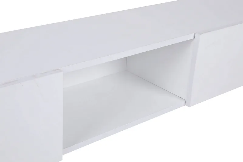 Bawinkel Vägghängd Tv-bänk 180 cm med Förvaring i Målat Trä - Vit - Möbler - Tv möbel & mediamöbel - TV bänk & mediabänk