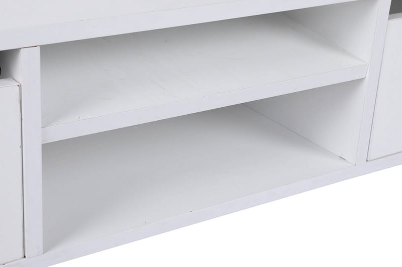 Belgium Vägghängd Tv-bänk 180 cm med Förvaring i Målat Trä - Vit - Möbler - Tv möbel & mediamöbel - TV bänk & mediabänk