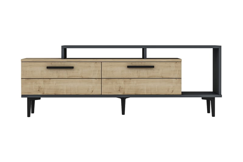 Binard Tv-bänk 150 cm - Blå/Natur/Antracit - Möbler - Tv möbel & mediamöbel - TV bänk & mediabänk