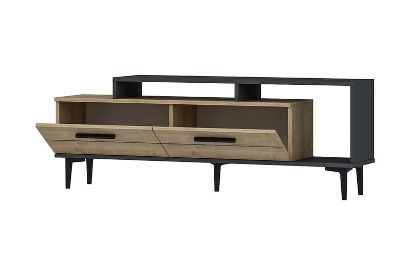 Binard Tv-bänk 150 cm - Blå/Natur/Antracit - Möbler - Tv möbel & mediamöbel - TV bänk & mediabänk