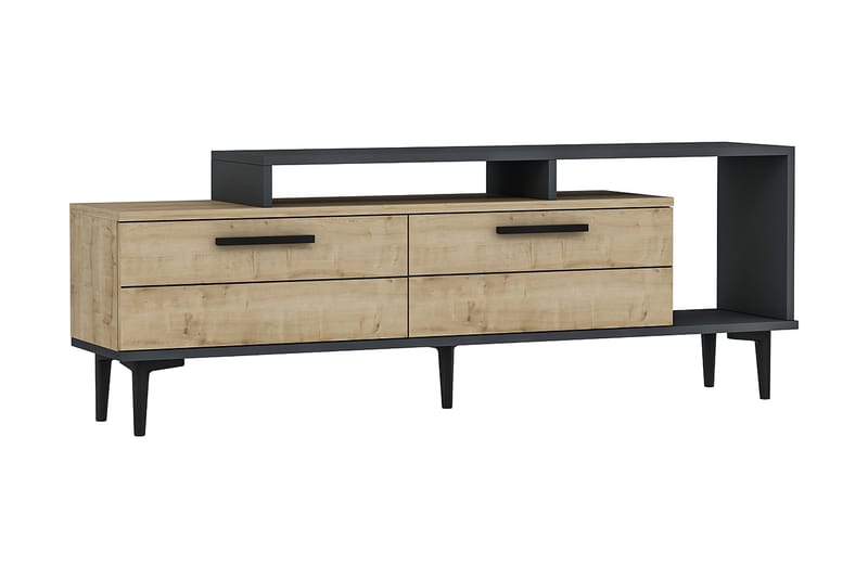 Binard Tv-bänk 150 cm - Blå/Natur/Antracit - Möbler - Tv möbel & mediamöbel - TV bänk & mediabänk