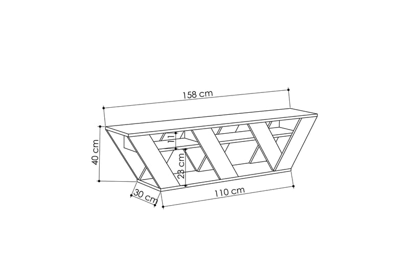 Bodsjö TV-Bänk 158 cm - Grå - Möbler - Tv möbel & mediamöbel - TV bänk & mediabänk