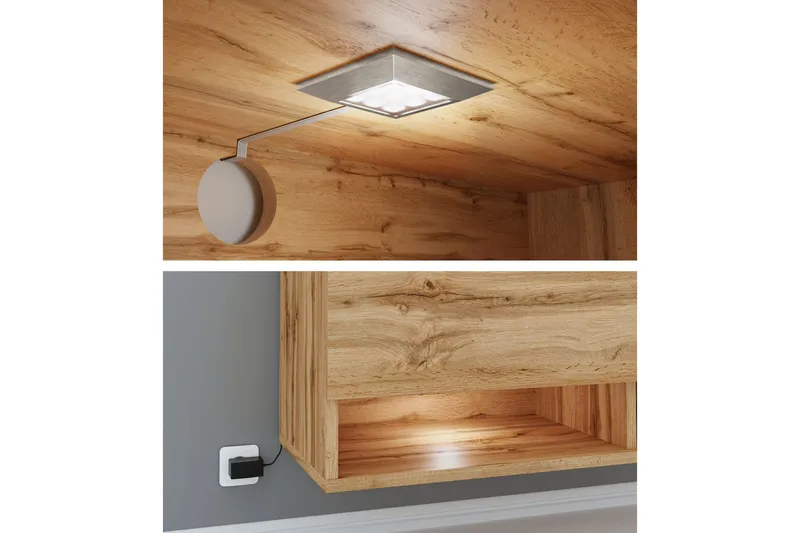 Brya TV-bänk 100 cm LED-belysning - Vit/RGB LED - Möbler - Tv möbel & mediamöbel - TV bänk & mediabänk