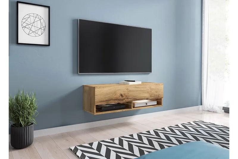 Brya TV-bänk 100x32x30 cm - Vit - Möbler - Tv möbel & mediamöbel - TV bänk & mediabänk