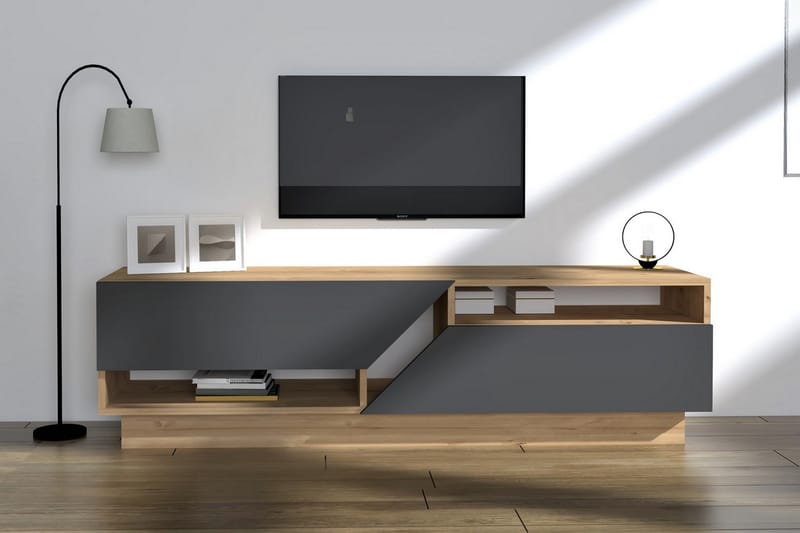 Buluca Tv-bänk 160 cm - Blå/Antracit - TV bänk & mediabänk