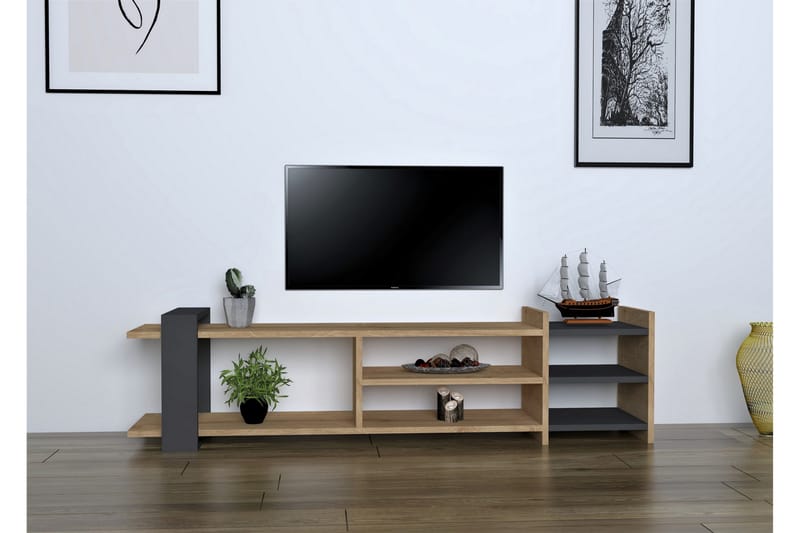 Burata Tv-bänk 154 cm - Blå/Antracit - Möbler - Tv möbel & mediamöbel - TV bänk & mediabänk