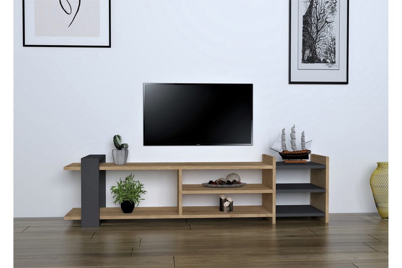 Burata Tv-bänk 154 cm - Blå/Antracit - TV bänk & mediabänk