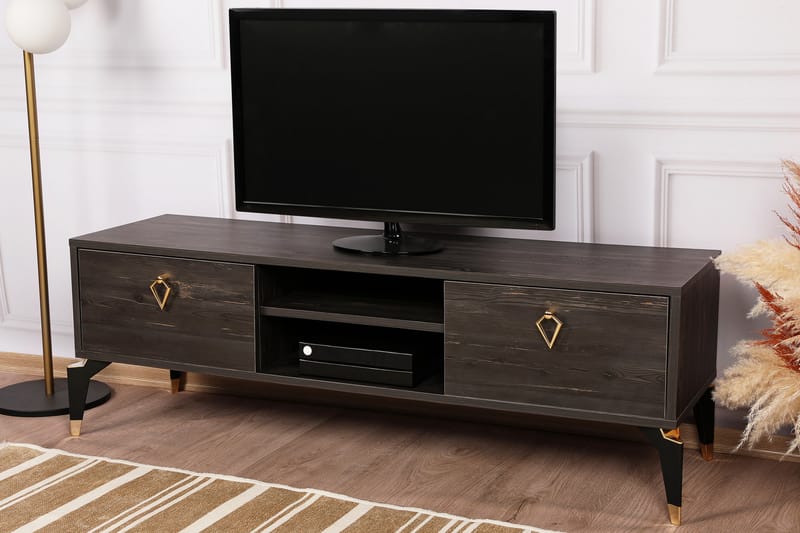 Buvillage Tv-bänk 143 cm - Mörkbrun - TV bänk & mediabänk