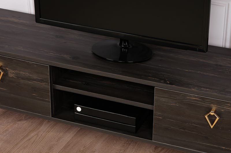 Buvillage Tv-bänk 143 cm - Mörkbrun - Möbler - Tv möbel & mediamöbel - TV bänk & mediabänk