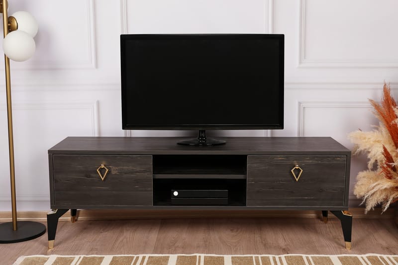 Buvillage Tv-bänk 143 cm - Mörkbrun - Möbler - Tv möbel & mediamöbel - TV bänk & mediabänk