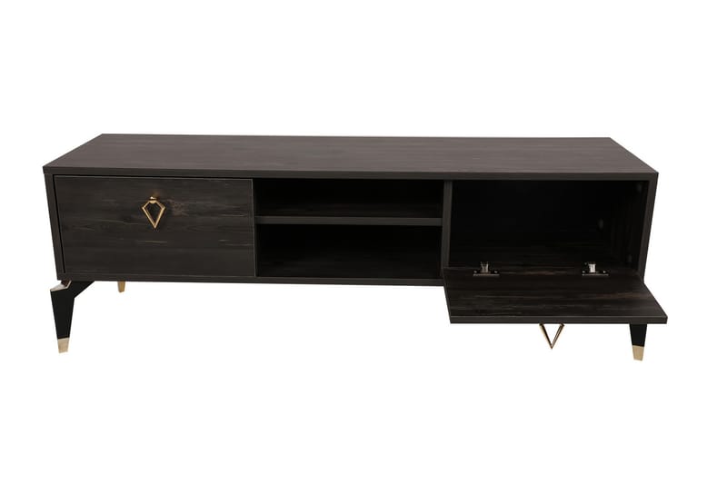 Buvillage Tv-bänk 143 cm - Mörkbrun - Möbler - Tv möbel & mediamöbel - TV bänk & mediabänk