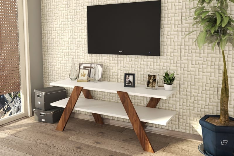 Byestad TV-bänk 120 cm - Vit - Möbler - Tv möbel & mediamöbel - TV bänk & mediabänk